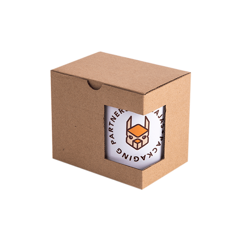 melocotón banco Brillante Taza Box con/sin ventana 12 x 10 x 8.5 cm - Incajas